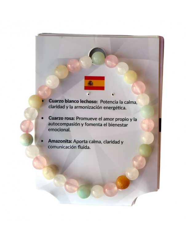 Pulsera Combinada "Calma" Reducción del Estrés y Armonía Emocional