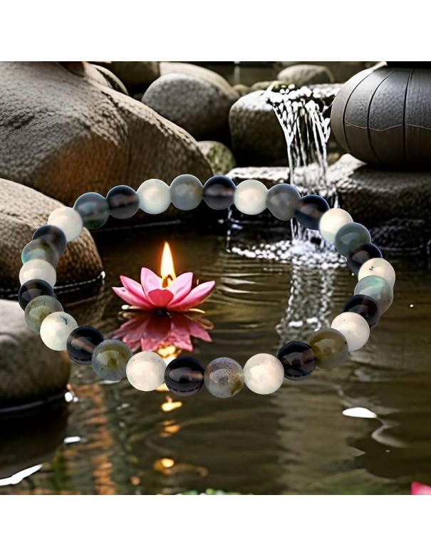 Pulsera PAZ INTERIOR– Piedra de Luna, Labradorita y Cuarzo Ahumado