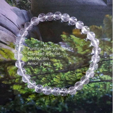 Pulsera de Cuarzo Blanco - Claridad, Protección y Equilibrio