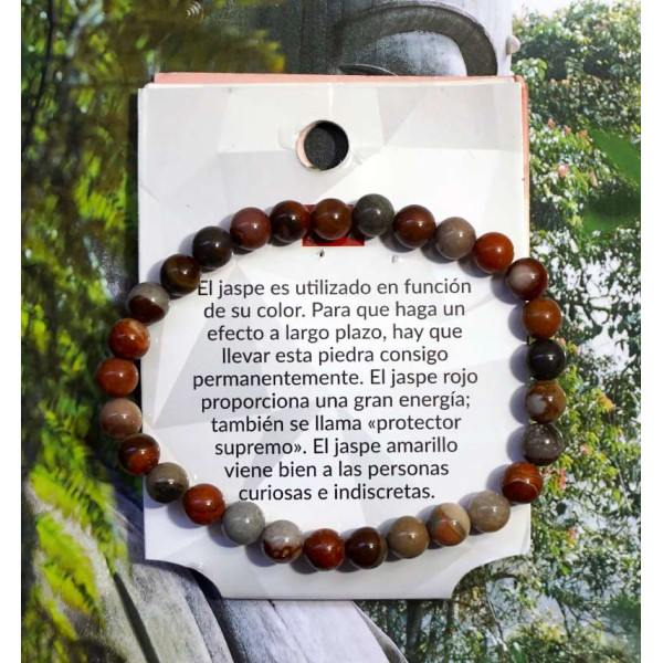 Pulsera de Jaspe Picasso Ajustable- Equilibrio, Creatividad y Protección