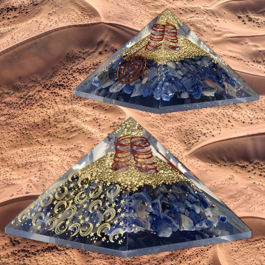 Piramide de orgonita y sodalita