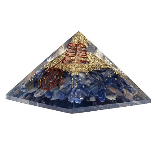 Orgonita Pirámide de Sodalita con Luna y Estrellas – Energía, Armonía y Protección Orgonita Pirámide de Sodalita con Luna y Estrellas – Energía, Armonía y Protección