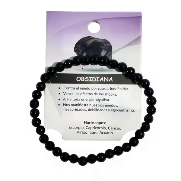 Pulsera de Obsidiana Negra para Hombre – Protección y Estilo