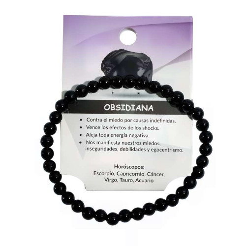 Pulsera de Obsidiana Negra para Hombre – Protección y Estilo