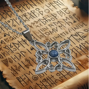 Colgante Nudo de Brujas en Acero con Sodalita – Intuición, Equilibrio y Protección 2