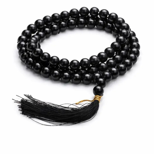Mala de Ágata Negra 108 Cuentas – Protección y Enfoque Espiritual