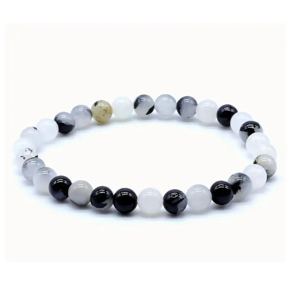 Pulsera de Cuarzo Turmalinado - Protección  y Equilibrio