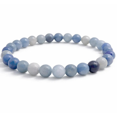 Pulsera de Cuarzo Azul con Cuentas de 6 mm - Equilibrio y Serenidad 2