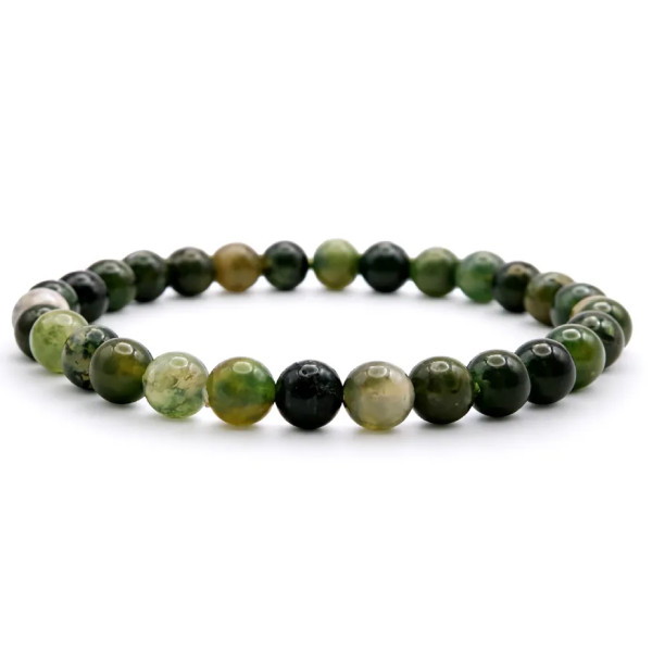 Descubre la paz interior con esta preciosa pulsera de ágata musgo