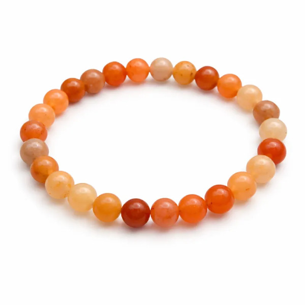 Pulsera de cuentas de aventurina naranja: Aumenta tu optimismo y alegría