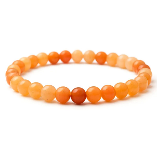 Pulsera de cuentas de aventurina naranja: Aumenta tu optimismo y alegría