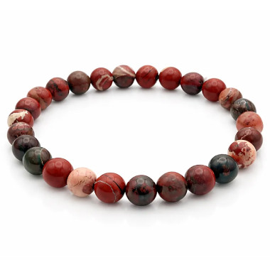 Pulsera de Jaspe Rojo - Elegancia Natural y Energía Vital