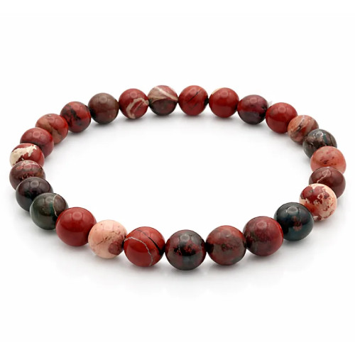 Pulsera de Jaspe Rojo - Elegancia Natural y Energía Vital