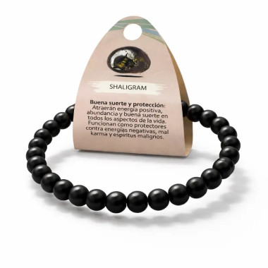 Pulsera Shaligram auténtica – piedra sagrada de Nepal | Protección espiritual 2