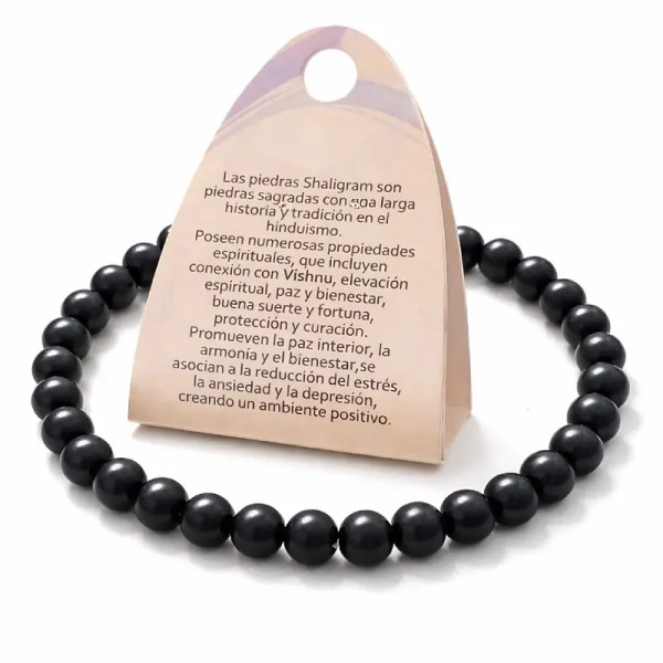 Pulsera Shaligram auténtica – piedra sagrada de Nepal | Protección espiritual