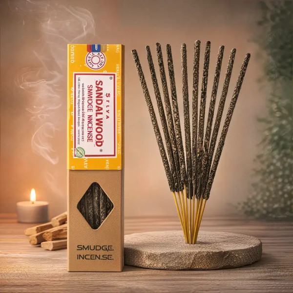 Incienso Orgánico Satya Sándalo Smudge 25g | Aroma purificador y artesanal