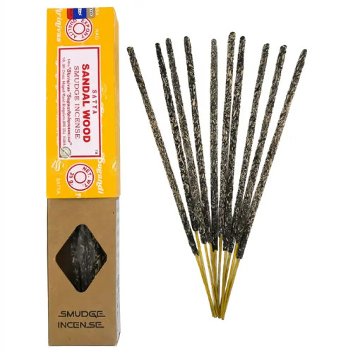 Incienso Orgánico Satya Sándalo Smudge 25g | Aroma purificador y artesanal