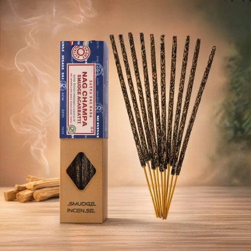 Incienso Orgánico Satya Nag Champa Smudge 25g | Aroma espiritual y purificador