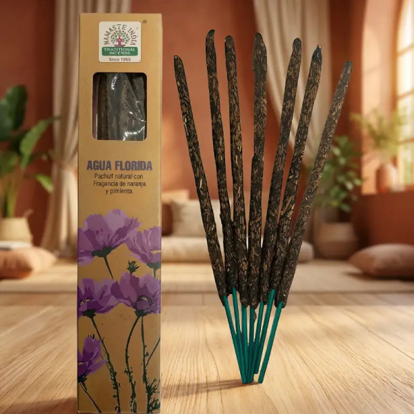 Incienso Natural Agua Florida Namaste India – Limpieza Energética, Purificación y Armonía
