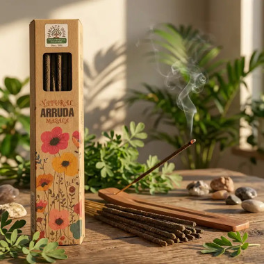 Incienso Natural de Ruda Namaste India Masala 30g | Limpieza Energética