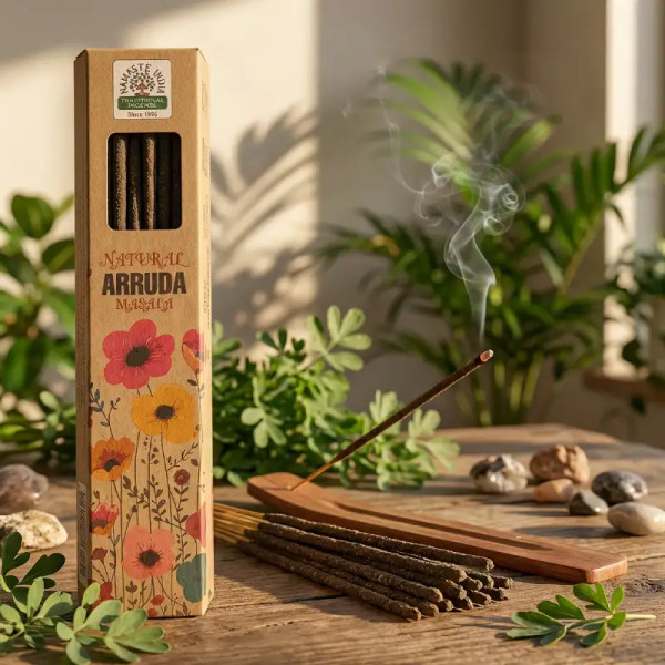 Incienso Natural de Ruda Namaste India Masala 30g | Limpieza Energética