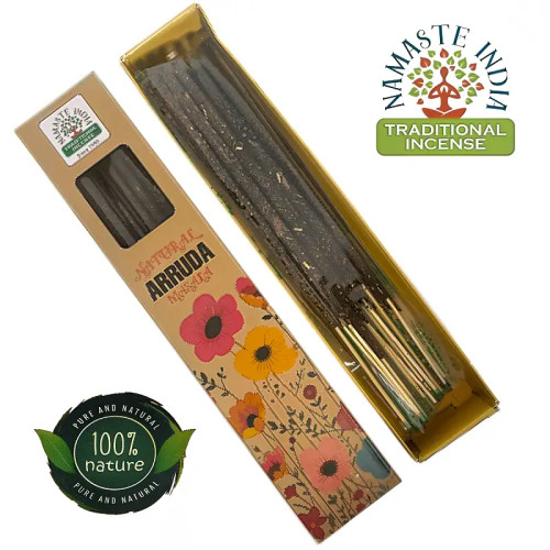 Incienso Natural de Ruda Namaste India Masala 30g | Limpieza Energética