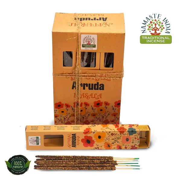 Incienso Natural de Ruda Namaste India Masala 30g | Limpieza Energética