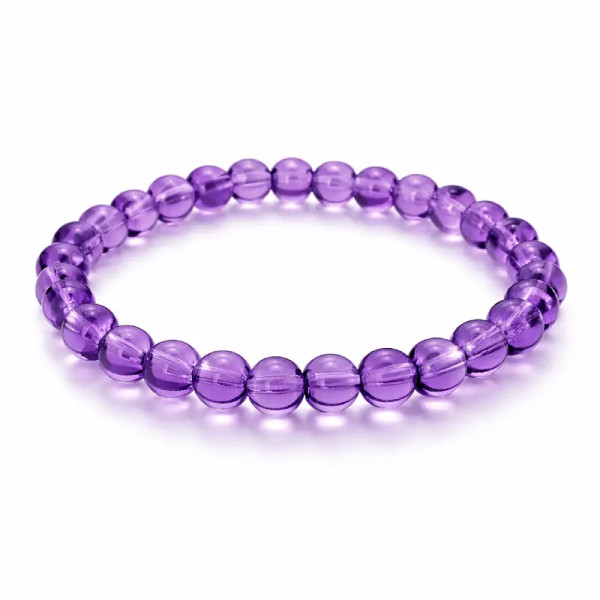 Pulsera con piedra natural amatista. Pulseras de piedra venta online.