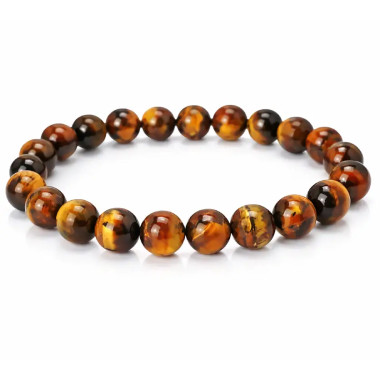 Ojo de tigre pulsera de piedra natural. Pulsera hombre con ojo de tigre 2