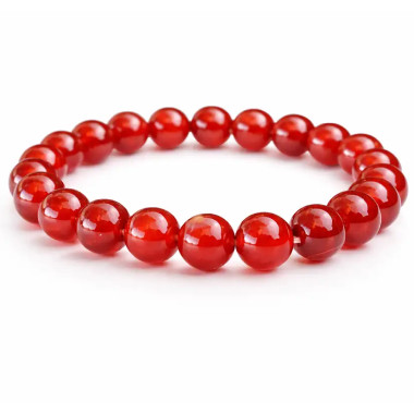 Pulsera de Cornalina 8mm – Energía Vital y Confianza | Piedra Natural