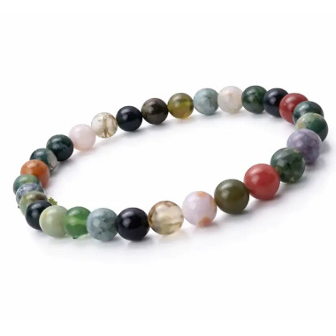 Descubre la vibrante Pulsera de Ágata India Multicolor,