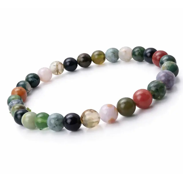 Descubre la vibrante Pulsera de Ágata India Multicolor,