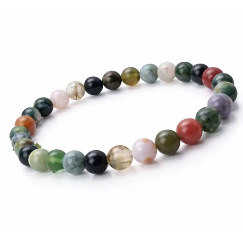 Descubre la vibrante Pulsera de Ágata India Multicolor,
