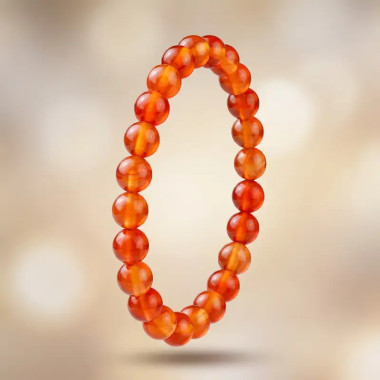 Pulsera de Cornalina 6mm – Energía Vital y Equilibrio | Piedra Natural 2