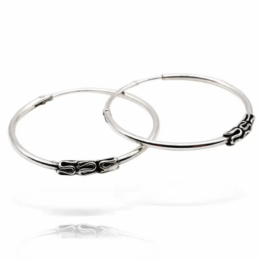 Aros de Plata 25mm: Exquisita Artesanía Balinesa en Cada Detalle 2