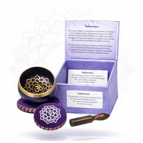 Cuenco Tibetano Chakra Corona – Conexión Espiritual, Paz Profunda