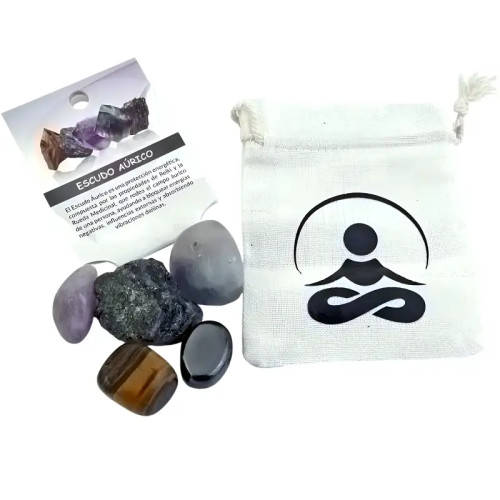 Kit de Minerales Escudo Áurico – Protección Energética
