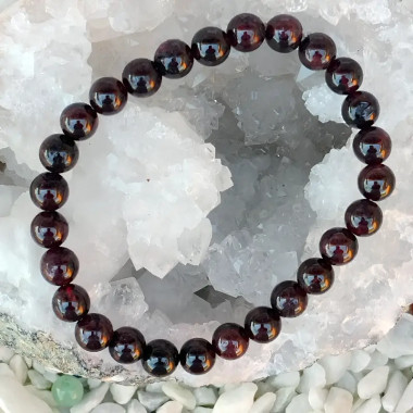 Pulsera de Granate Natural – Energía, Pasión y Protección