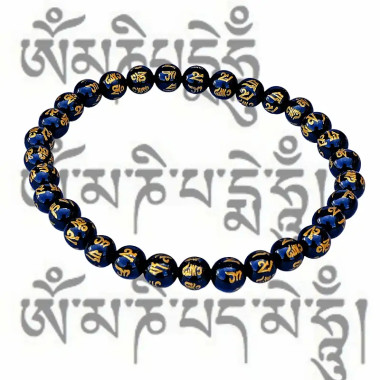 Pulsera de Ónix con Mantra Om Mani Padme Hum – Protección y Sabiduría