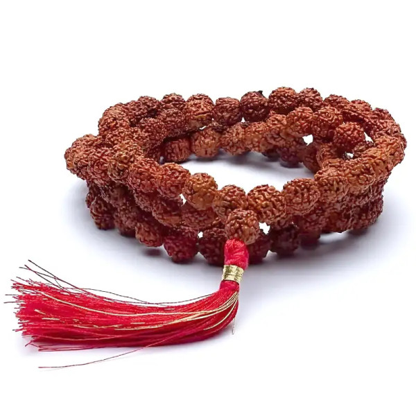 Mala Rudraksha 108 cuentas y borla roja: Descubre los beneficios de este collar espiritual