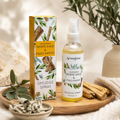 Spray Smudge de Salvia Blanca y Palo Santo 100ml- Purificador Sin Humo