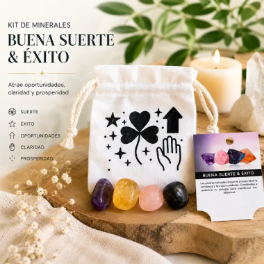 Kit de Minerales Buena Suerte & Éxito – Oportunidades y Prosperidad