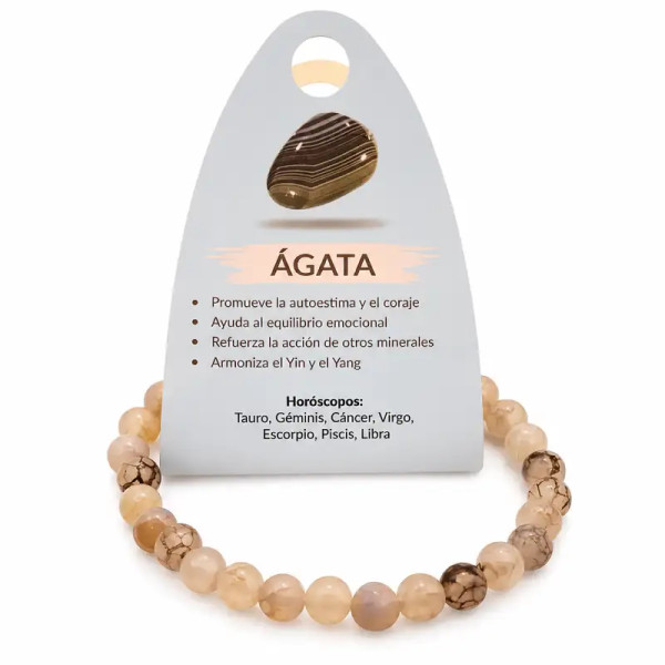 "Pulsera de Ágata Araña Natural - Equilibrio y Protección"