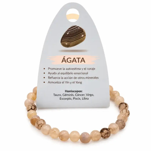 "Pulsera de Ágata Araña Natural - Equilibrio y Protección"