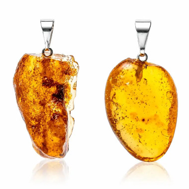 Colgante de Ámbar Copal Natural con Cordón | Energía y Armonía