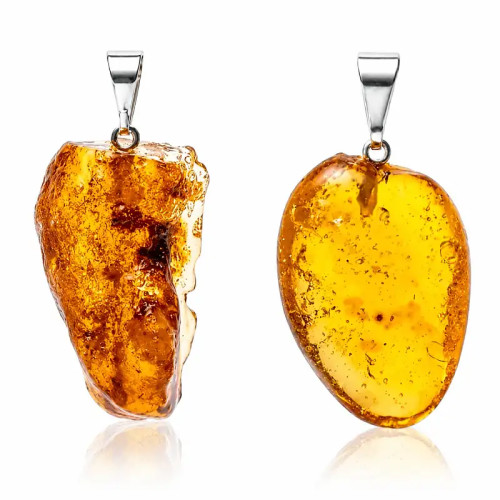 Colgante de Ámbar Copal Natural con Cordón | Energía y Armonía