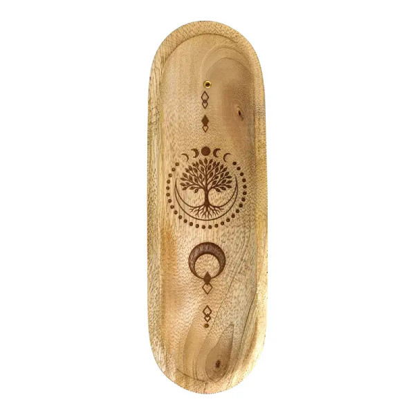Porta Incienso Árbol de la Vida de Madera | Armonía y Paz