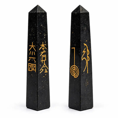 Obelisco Reiki de Turmalina Negra 7,5-10 cm | MandalaBisutería