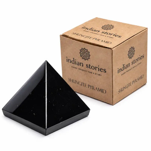 Pirámide de Shungita Natural 4,2 x 4,2 cm | MandalaBisutería