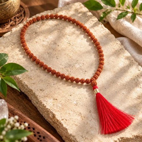 Mala de Viaje Rudraksha 54 Cuentas 6 mm | MandalaBisutería